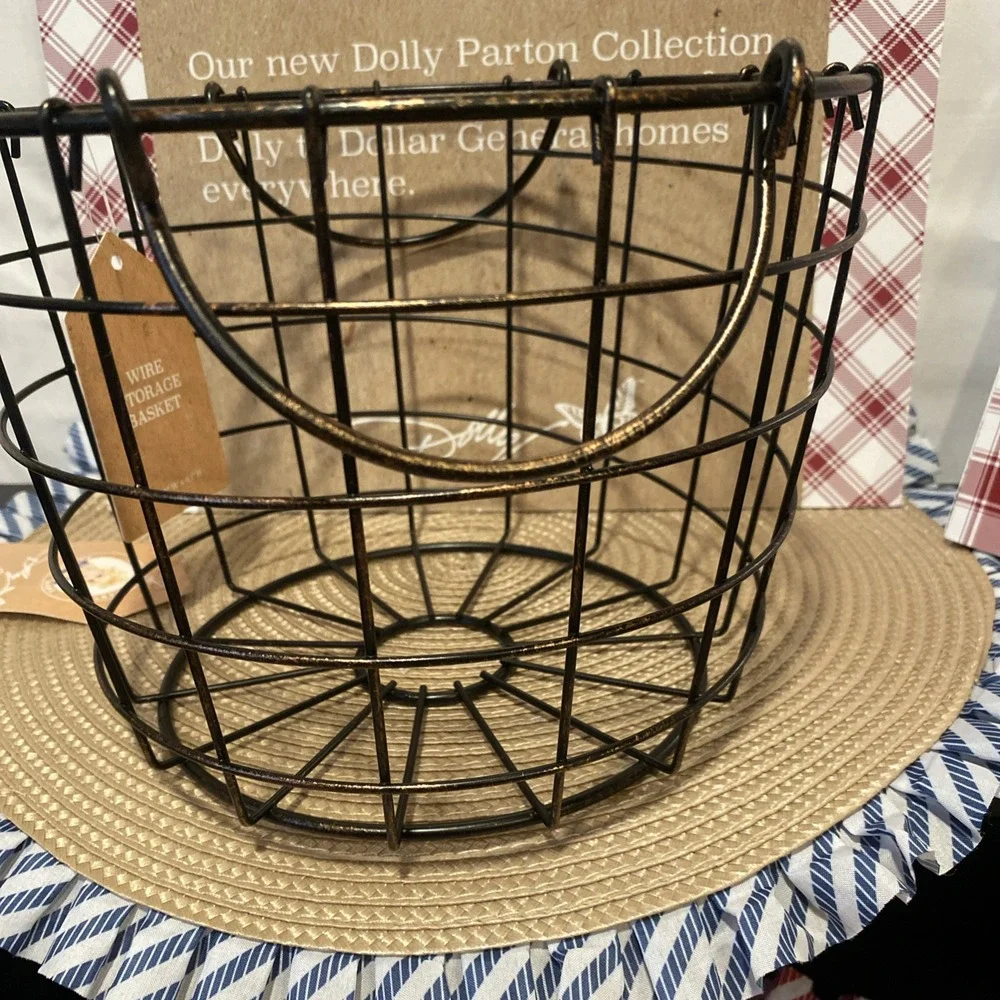 Set Of 2 Round Metal Bronze Finish Basket 8